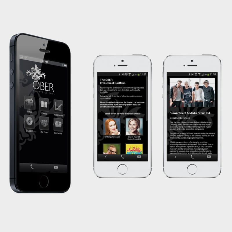 OBER Mobile Phone App Digital