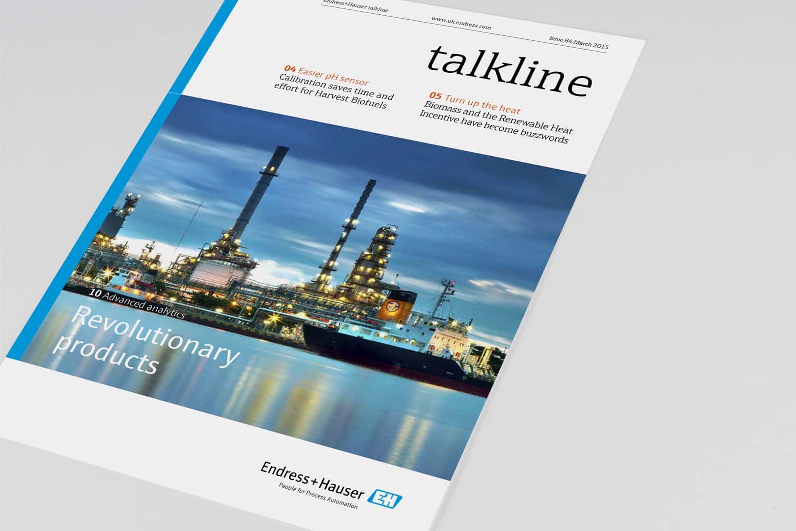 Talkline E+H UK Manchester Newsletter Design