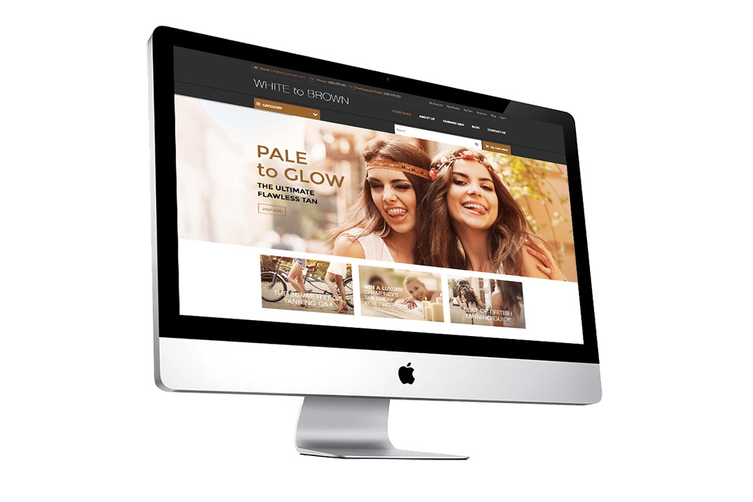 White To Brown Website Design