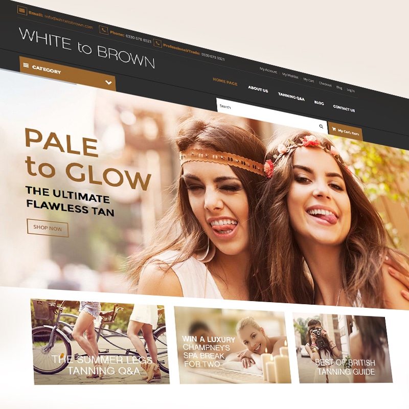 White to Brown Website Digital