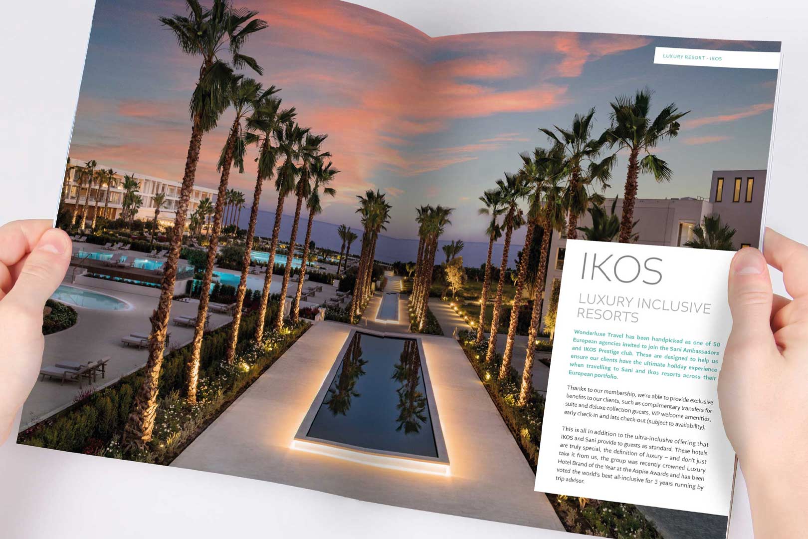 Wonderluxe IKOS Resorts Magazine spread