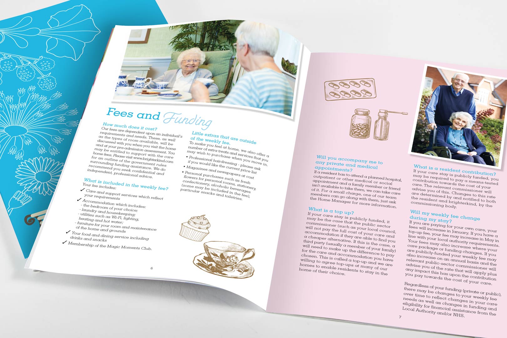 brighterkind FAQs brochure and Spread