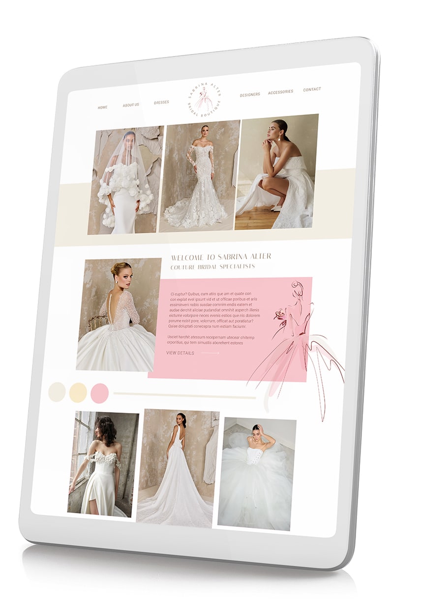 Classical Wedding Style Website Design