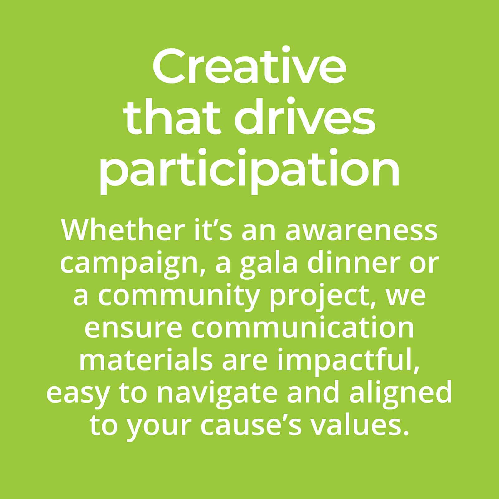 Creative that drives participation