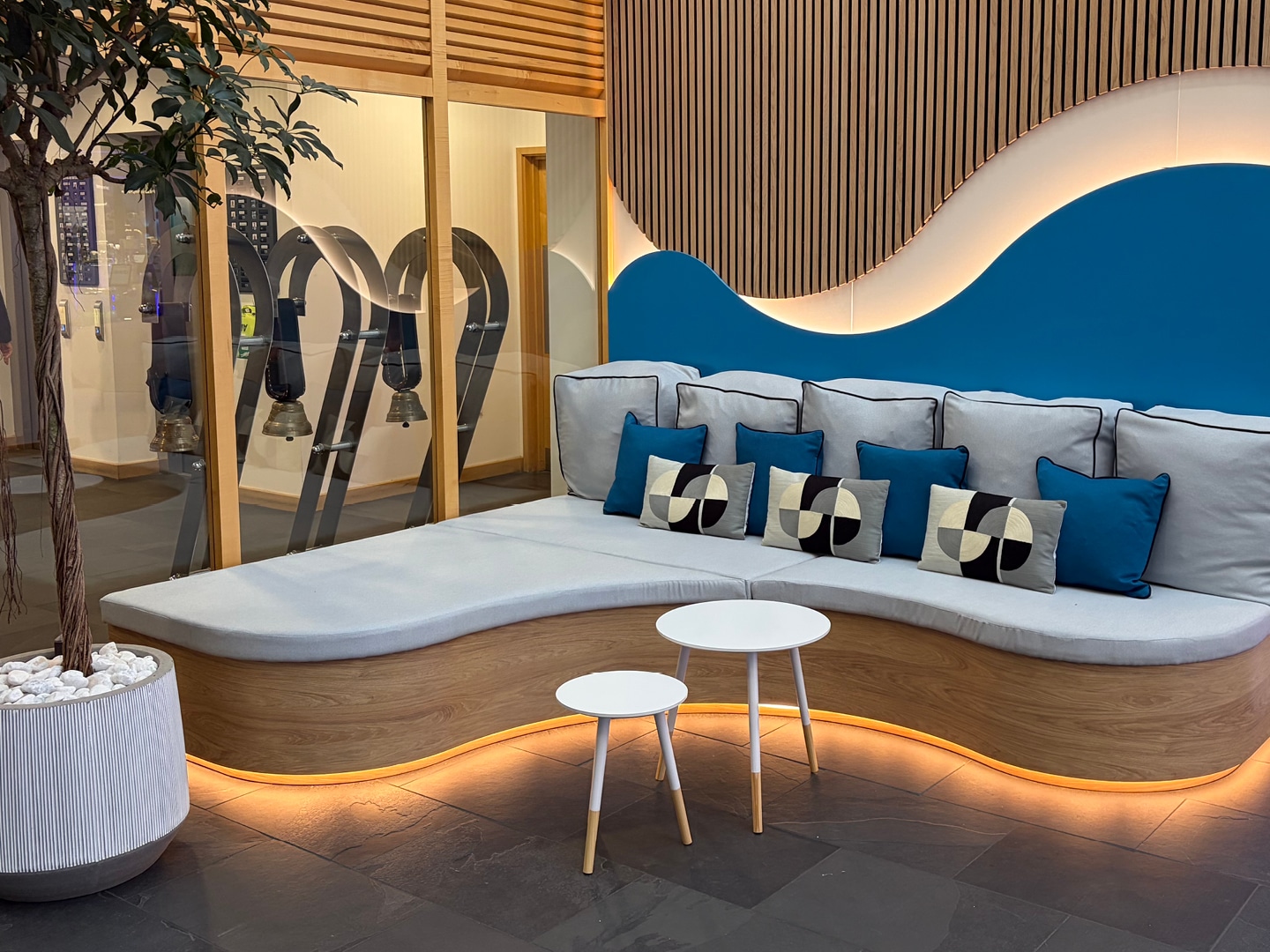 Corner Seating in E+H Atrium