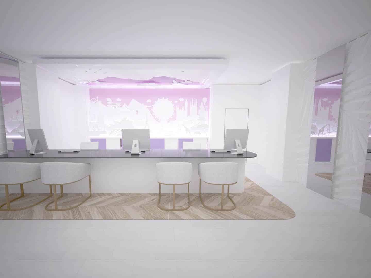 Travel shop interior branded fit out design