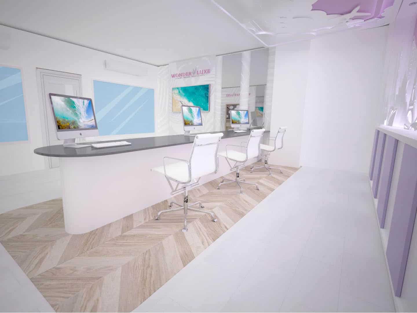 Travel shop interior branded fit out design